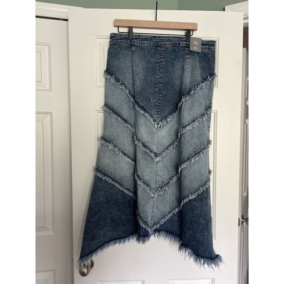 Denim Maxi Skirt - Picture 2 of 10
